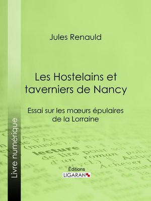 cover image of Les Hostelains et taverniers de Nancy